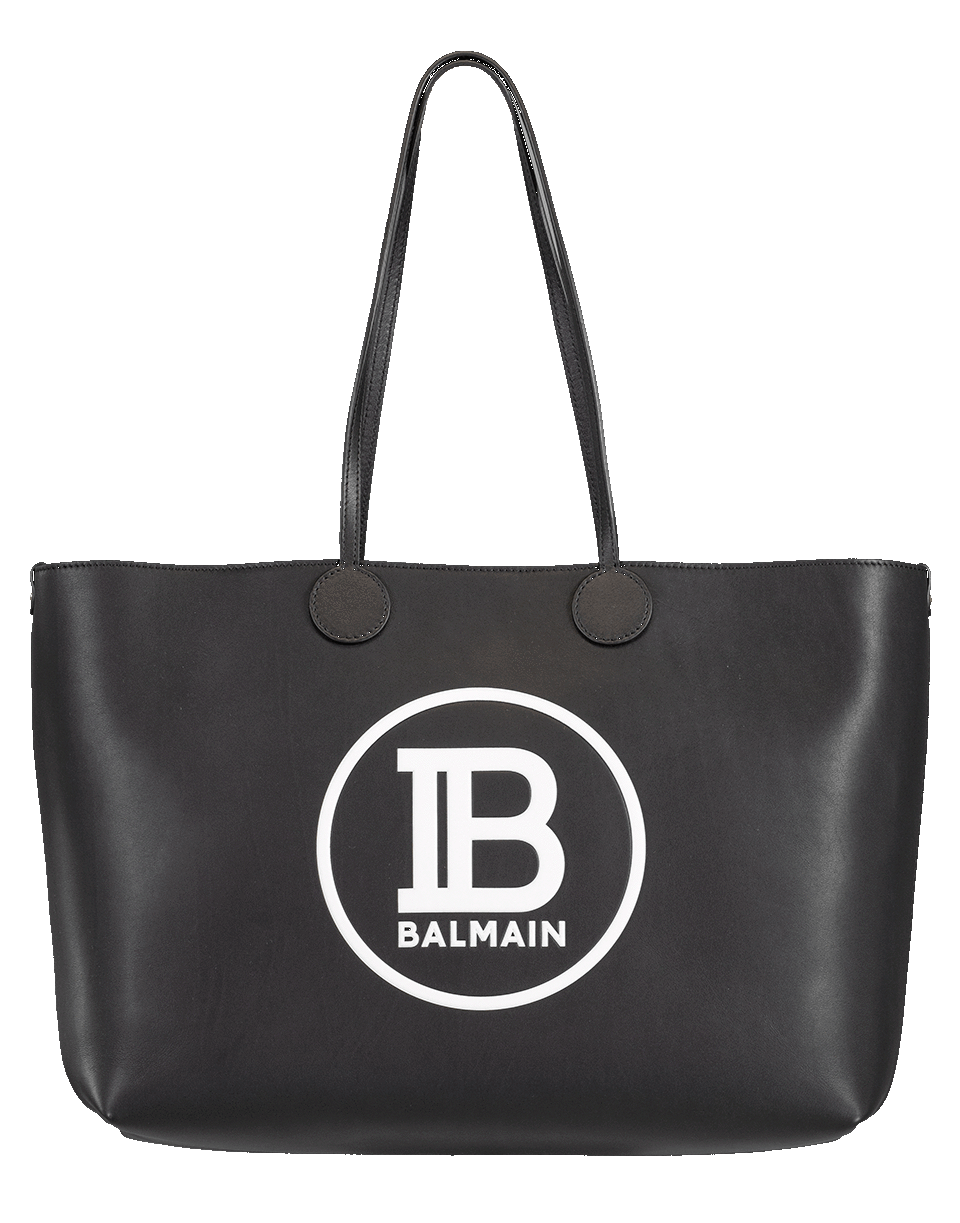 BALMAIN-Medium Bicolor Shopping Tote-NOIR/WHT