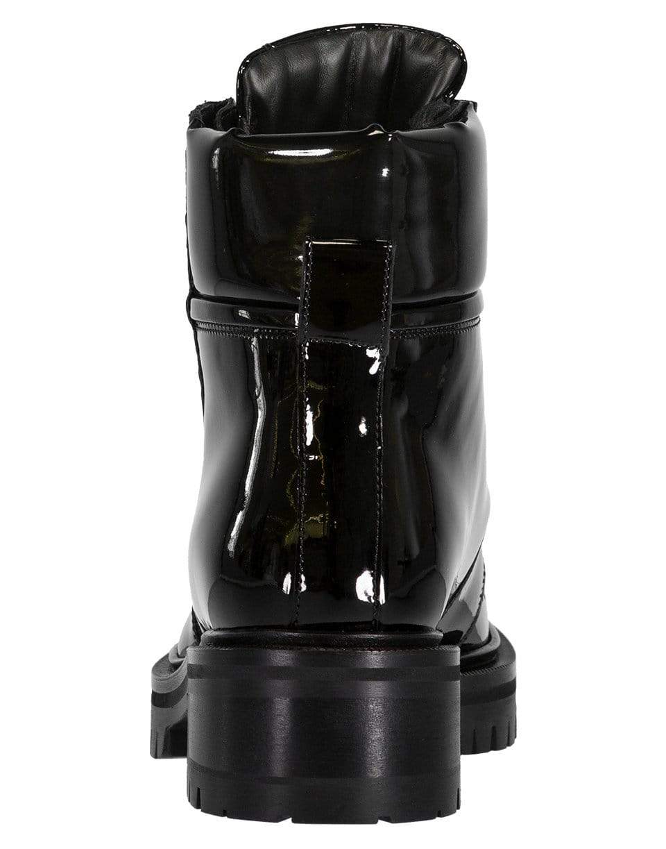 BALMAIN-Black Ranger Army Patent Leather Boots-