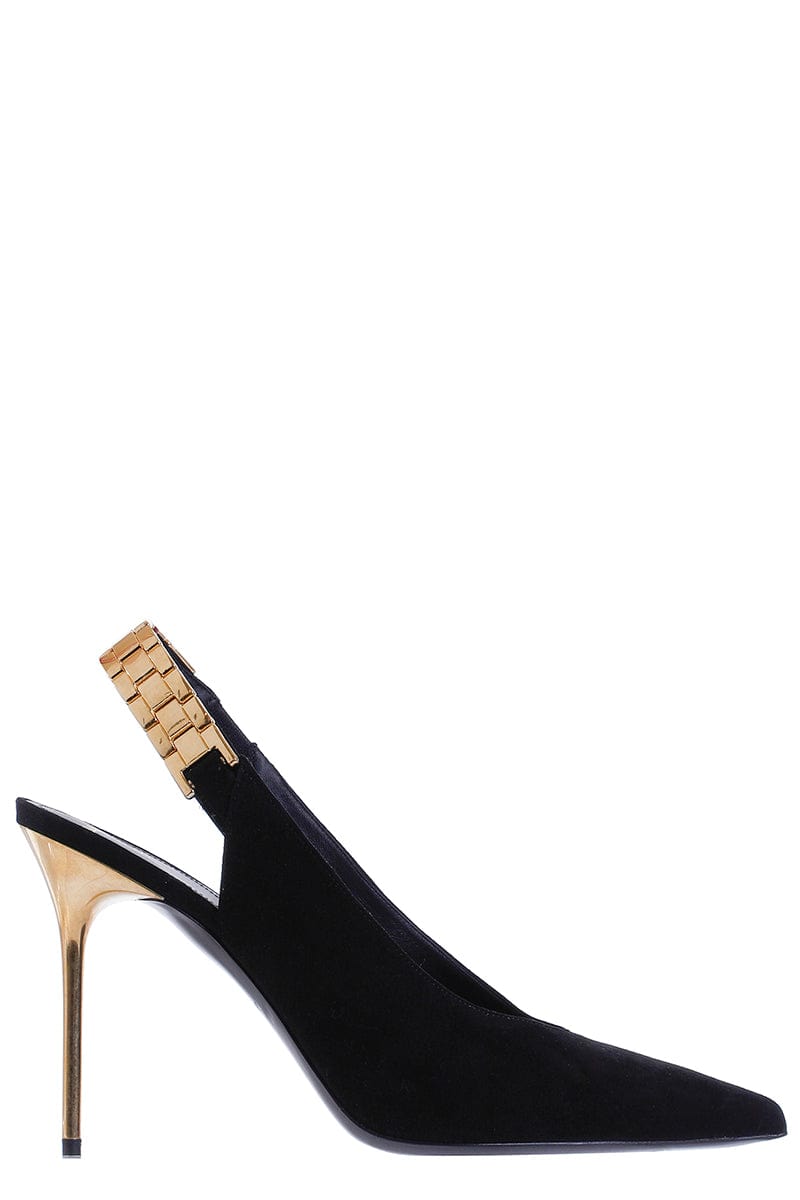 BALMAIN-Ruby Suede Slingback-