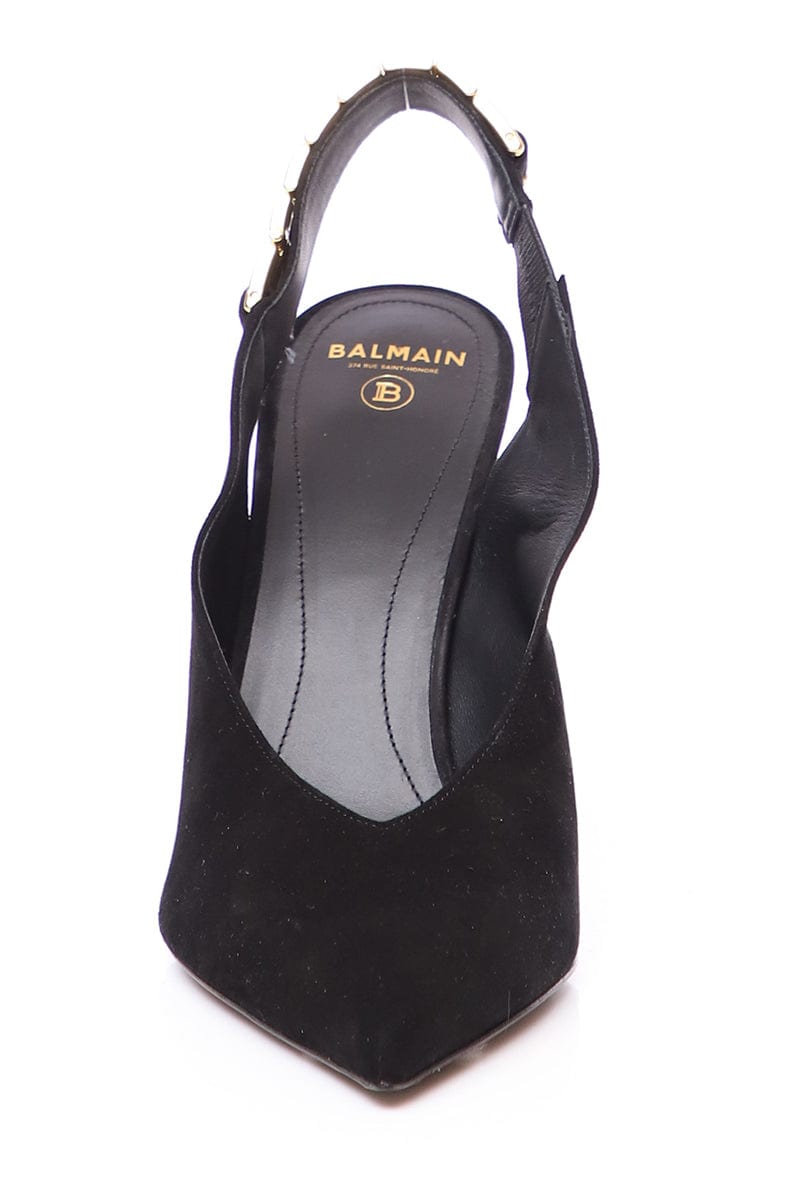 BALMAIN-Ruby Suede Slingback-