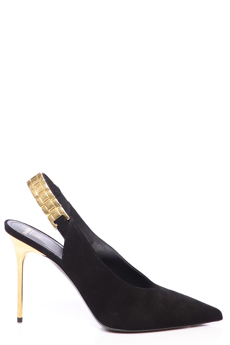 BALMAIN-Ruby Suede Slingback-