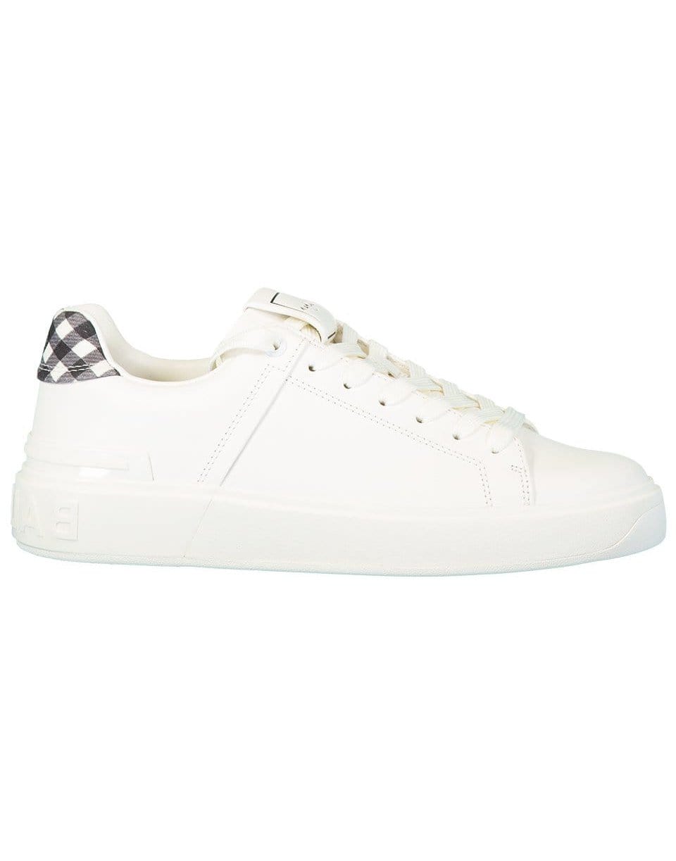 BALMAIN-B Court Low Top Gingham Sneakers-