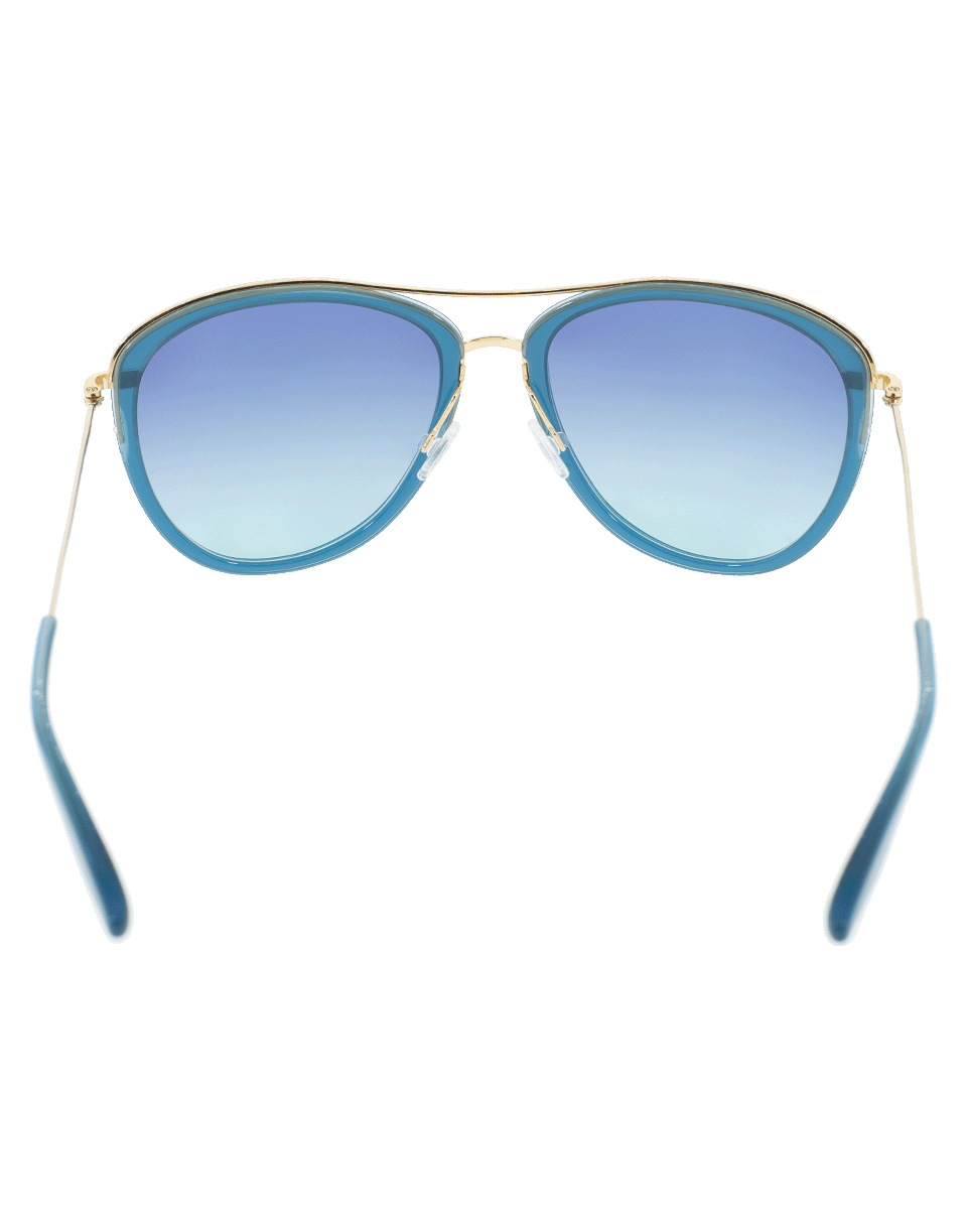 BARTON PERREIRA-Aviatress Bali Sunglasses-GLD/SEA