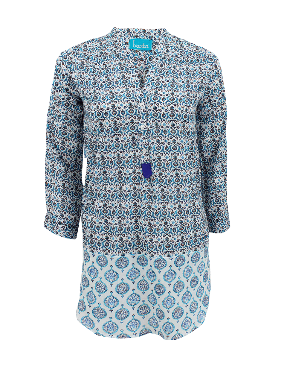 BASTA SURF-Long Sleeve Half Button Print Tunic-