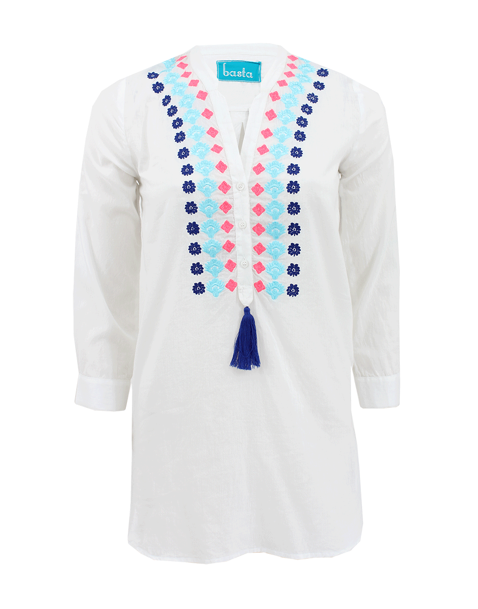 BASTA SURF-Long Sleeve Embroidered Henley Tunic-