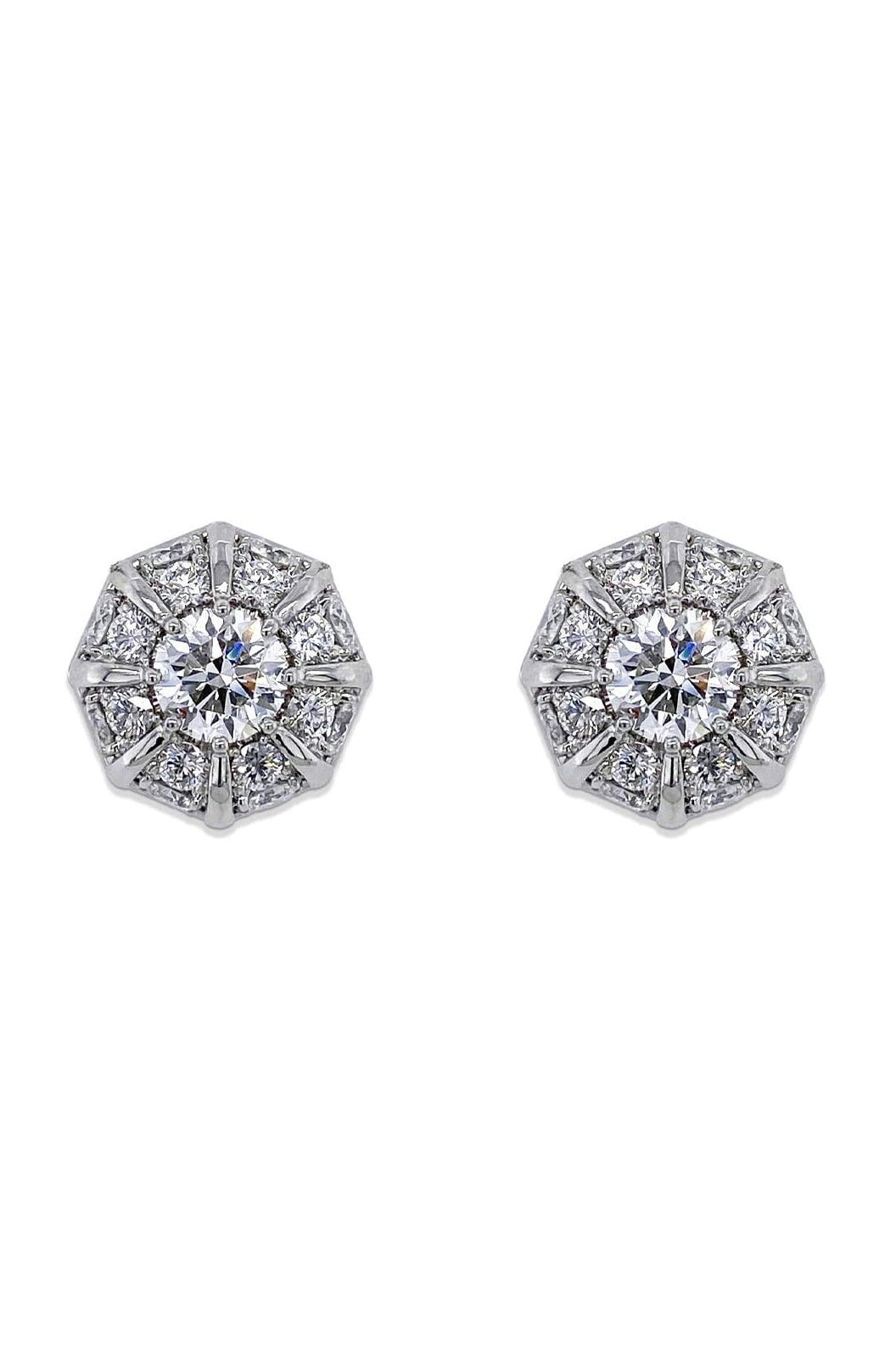 BAYCO-Cupola Diamond Earrings-PLATINUM