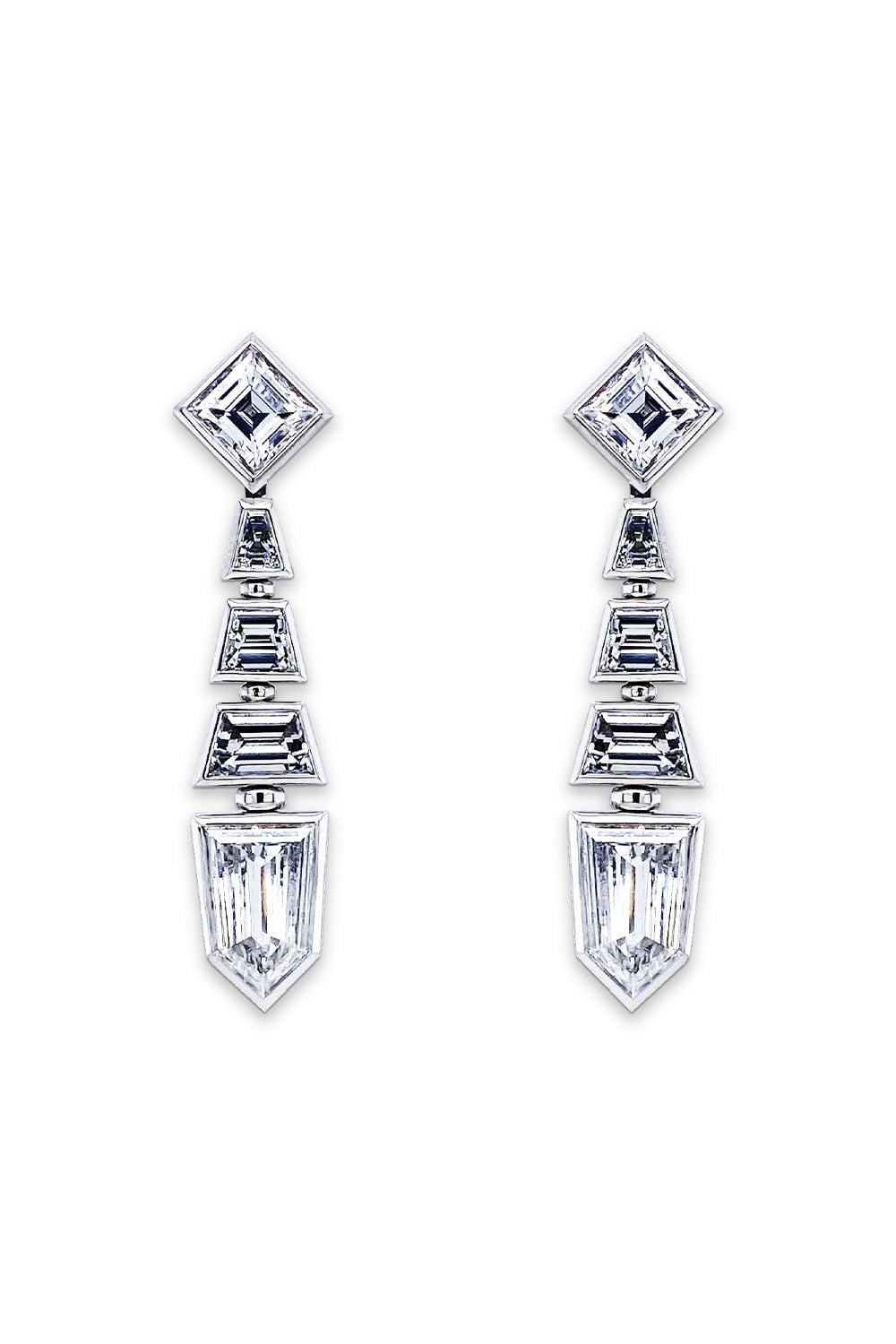 BAYCO-Shield Diamond Earrings-PLATINUM