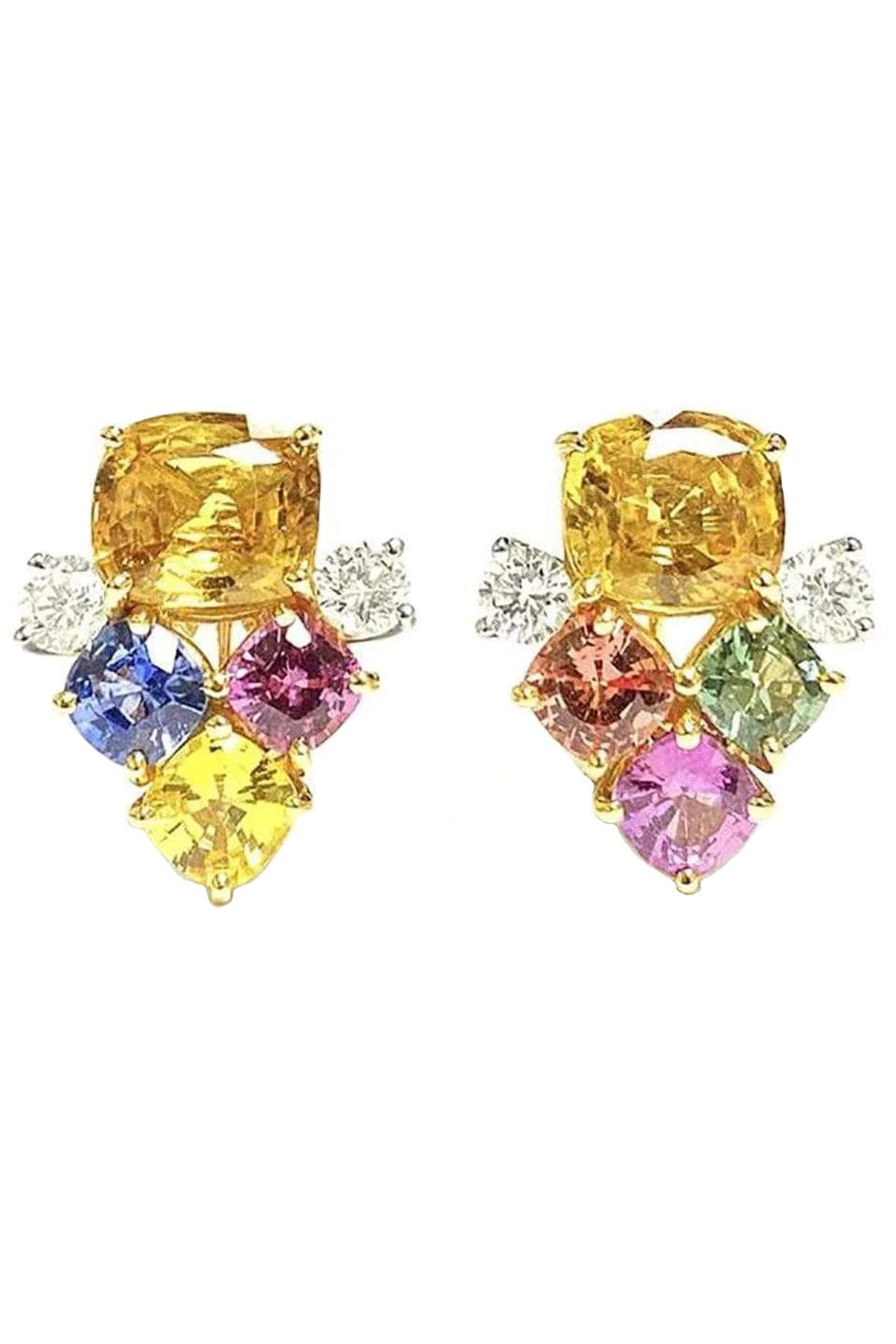 BAYCO-Yellow Sapphire Earrings-PLATINUM