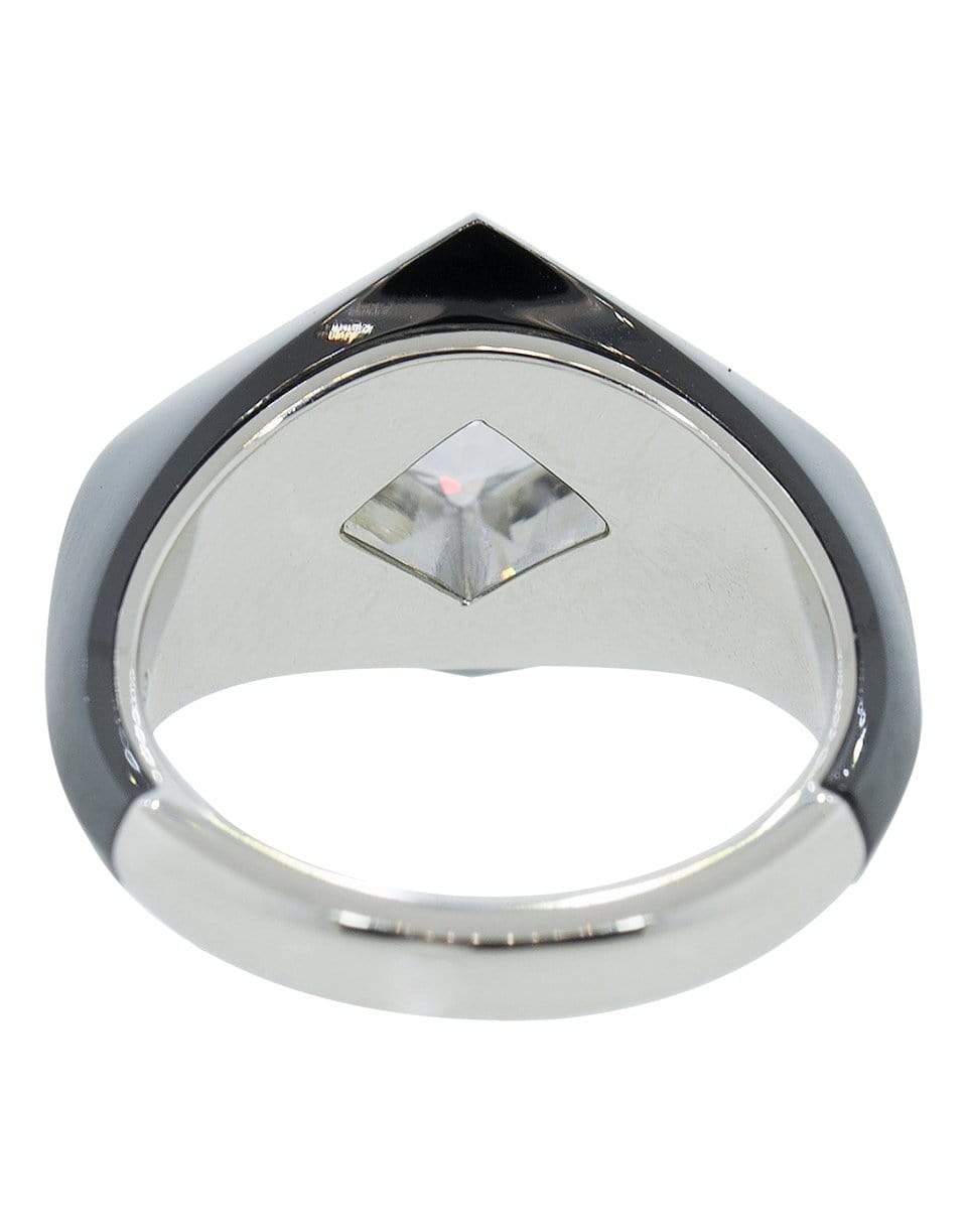 BAYCO-Lozenge Diamond and Black Ceramic Ring-BLACK