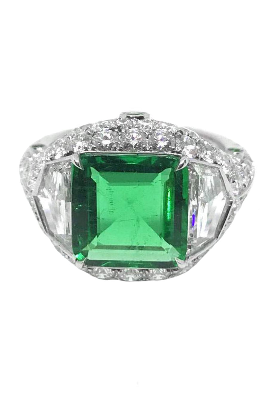 BAYCO-Old Mine Colombian Emerald Ring-PLAT