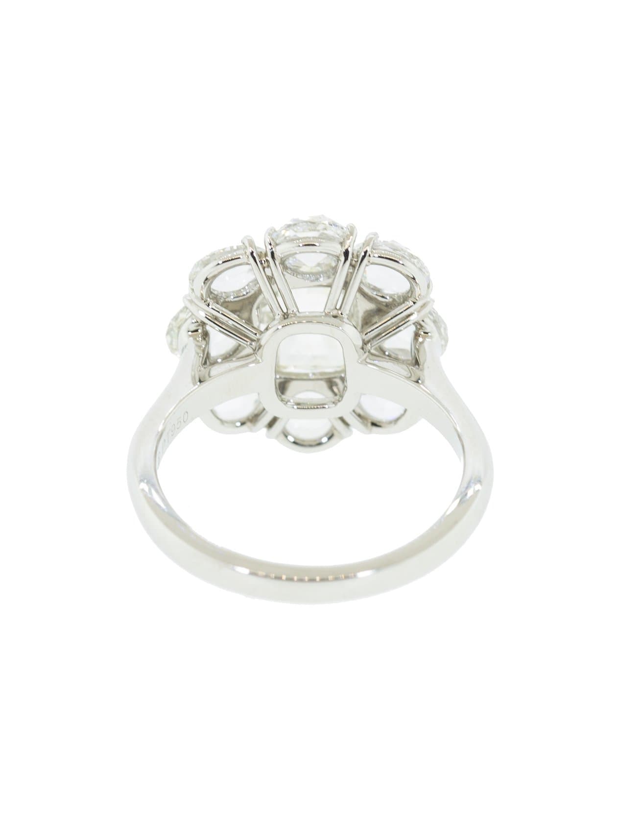 BAYCO-Oval Rose Cut Diamond Ring-PLAT