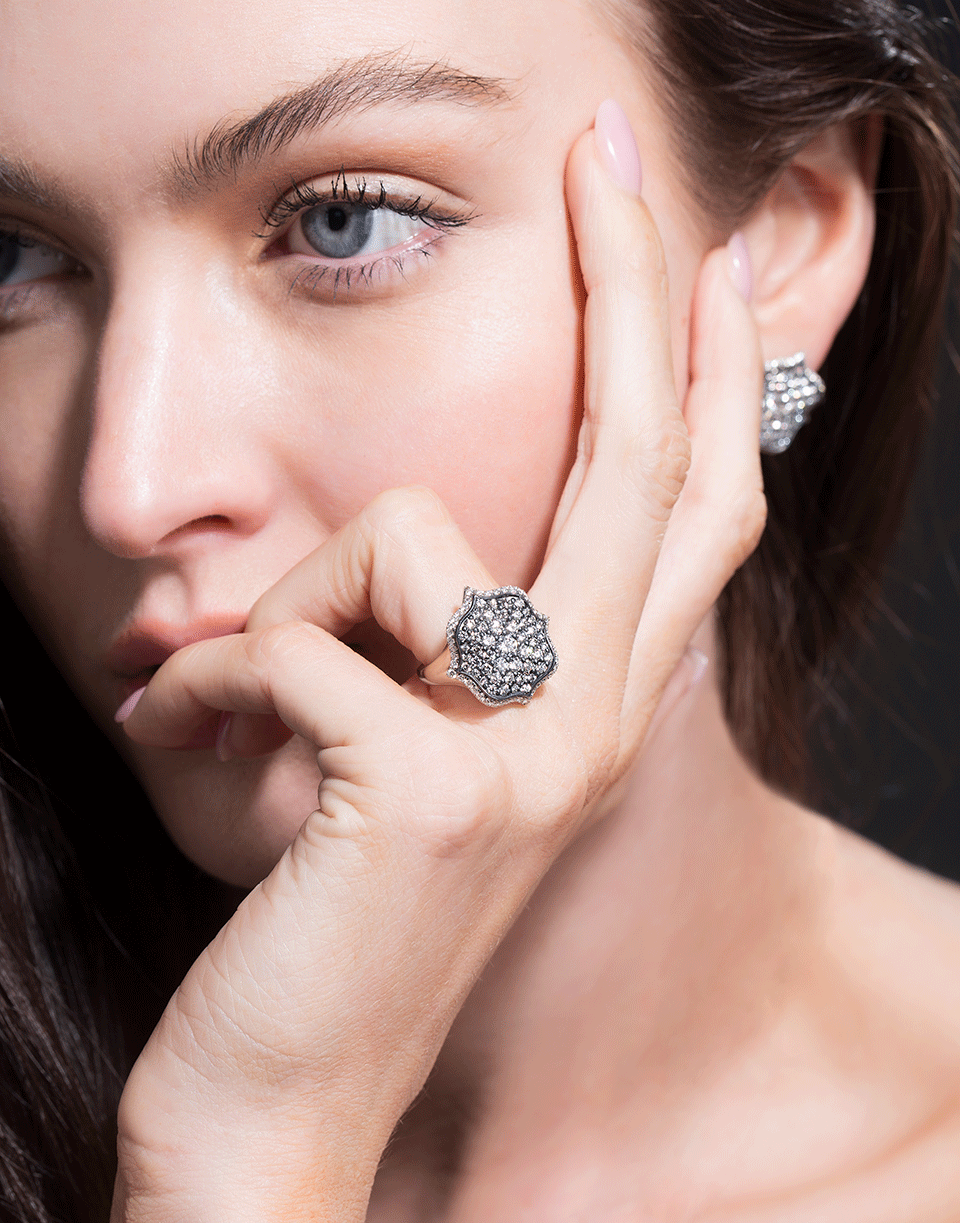 BAYCO-Diamond Lotus Ring-PLATINUM