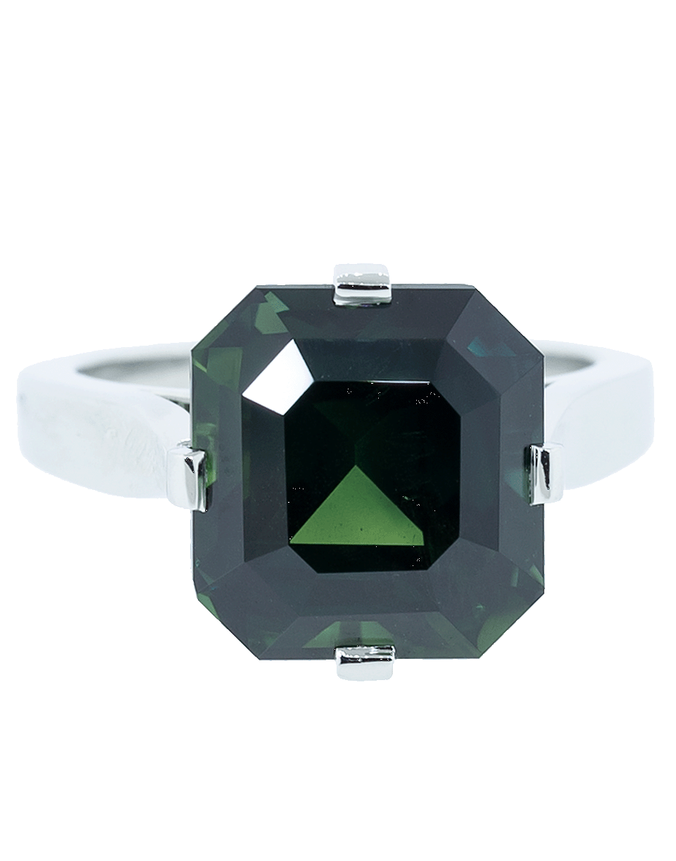 BAYCO-Green Sapphire Ring-PLATINUM