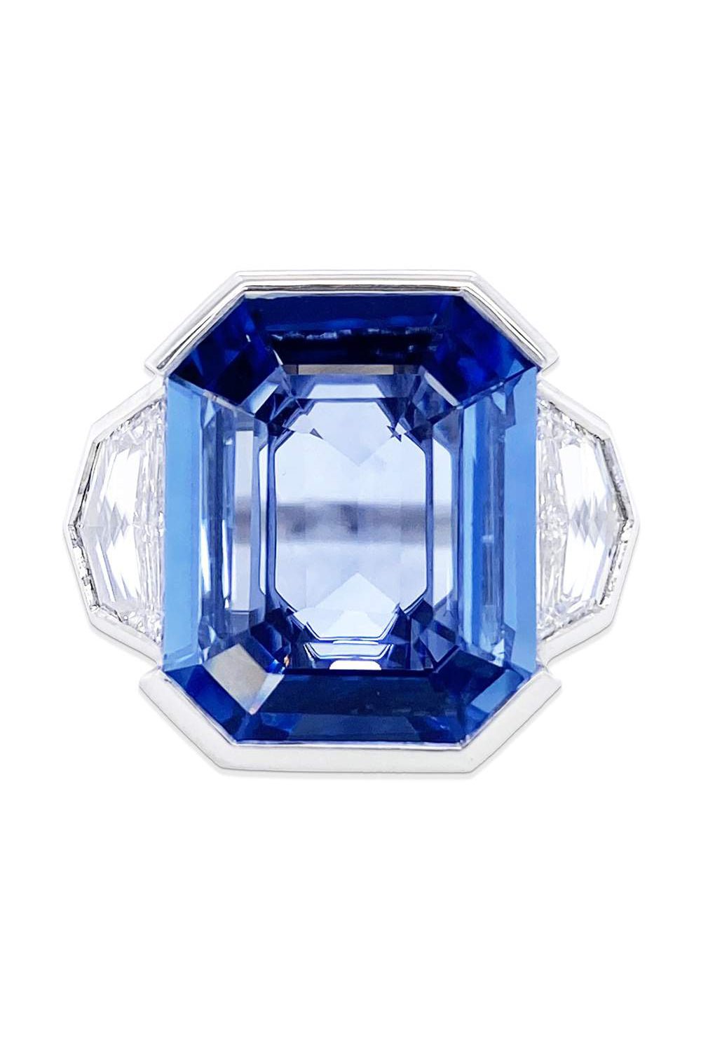 BAYCO-Sapphire Diamond Ring-PLATINUM