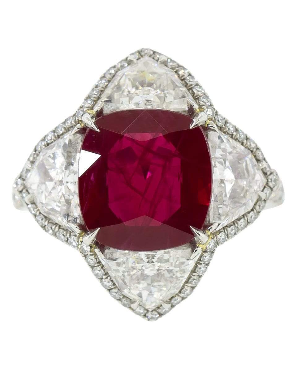 BAYCO-Buremese Ruby Diamond Ring-PLATINUM