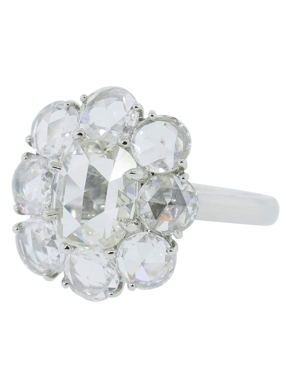 BAYCO-Cushion Rose Cut Diamond Ring-PLATINUM
