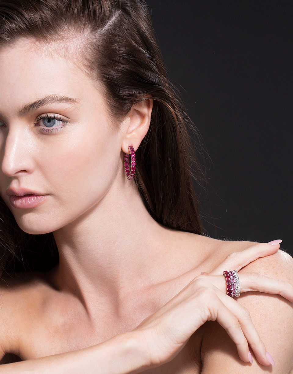 BAYCO-Pink Sapphire Eternity Band-PLATINUM