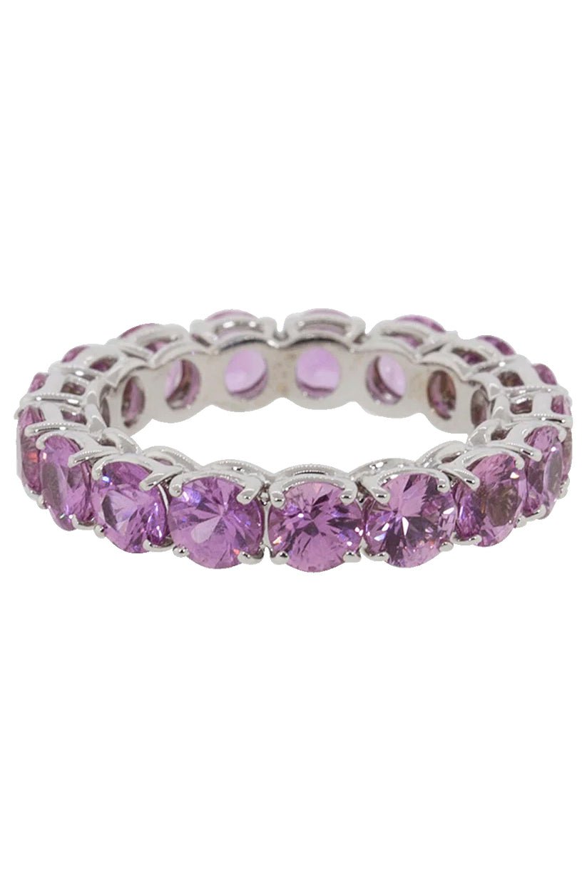 BAYCO-Pink Sapphire Eternity Band-PLATINUM