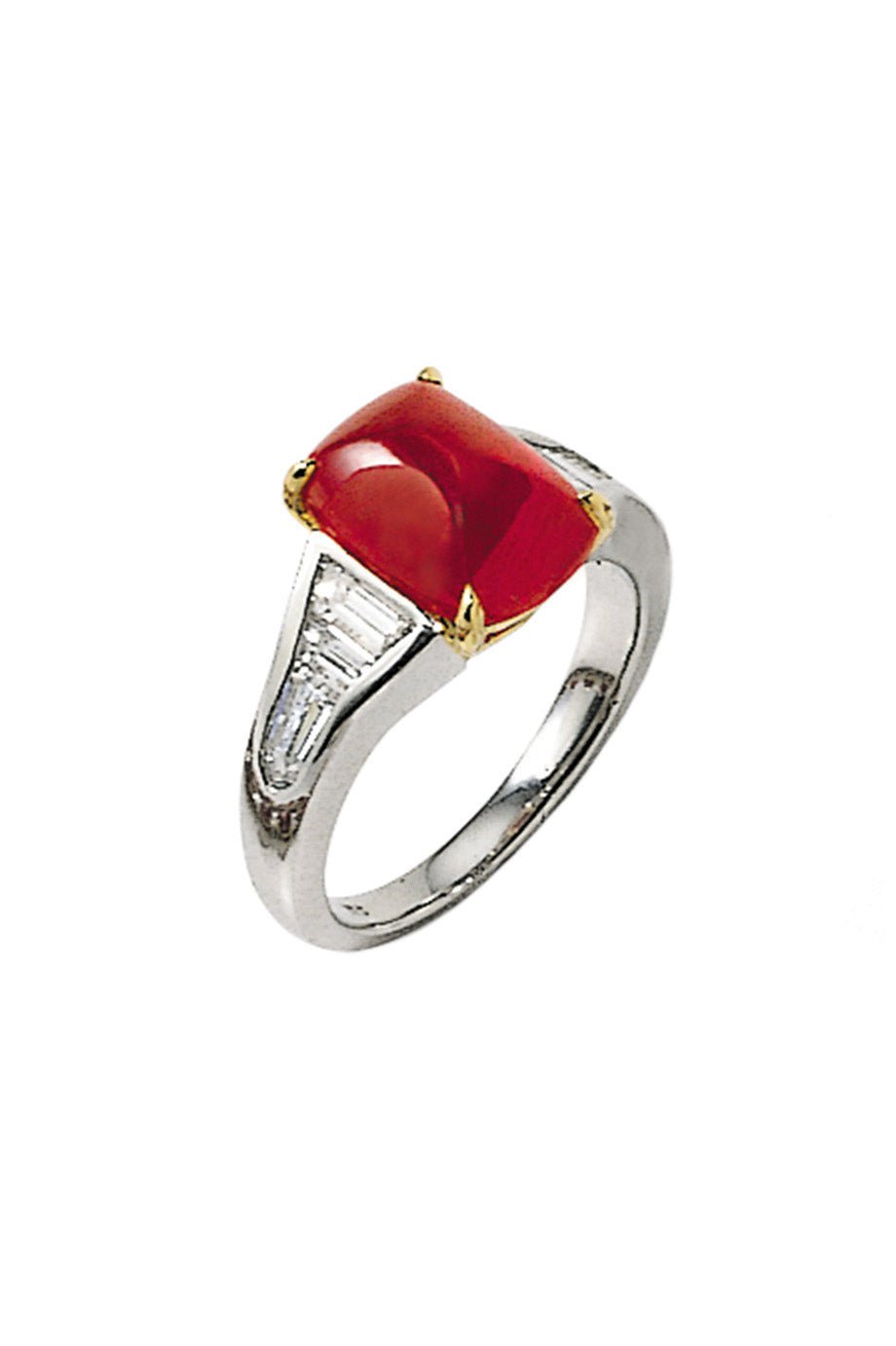 BAYCO-Ruby Diamond Ring-PLATINUM