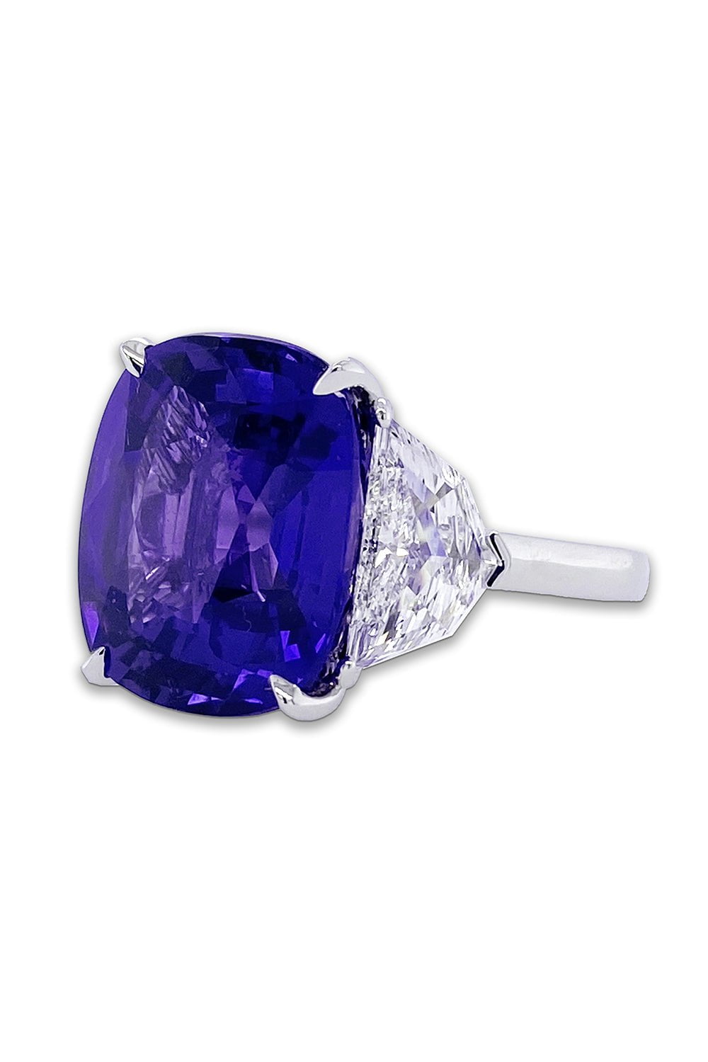 BAYCO-Purple Sapphire Diamond Ring-PLATINUM
