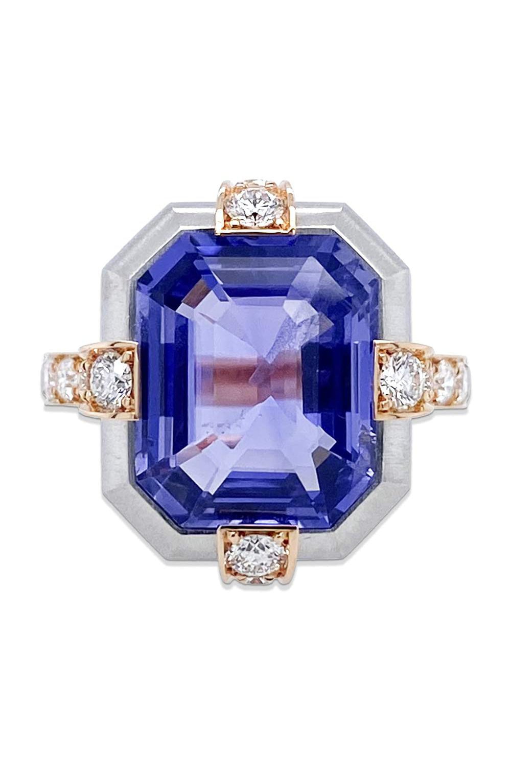 BAYCO-Purple Sapphire Diamond Ring-PLATINUM