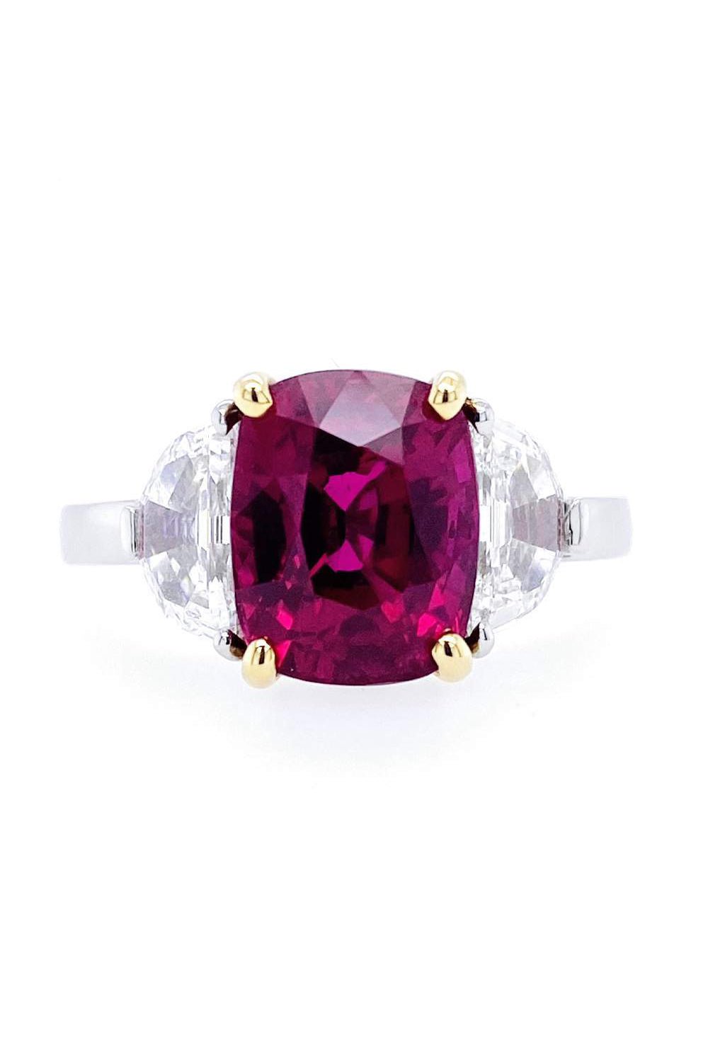 BAYCO-Ruby Diamond Ring-PLATINUM