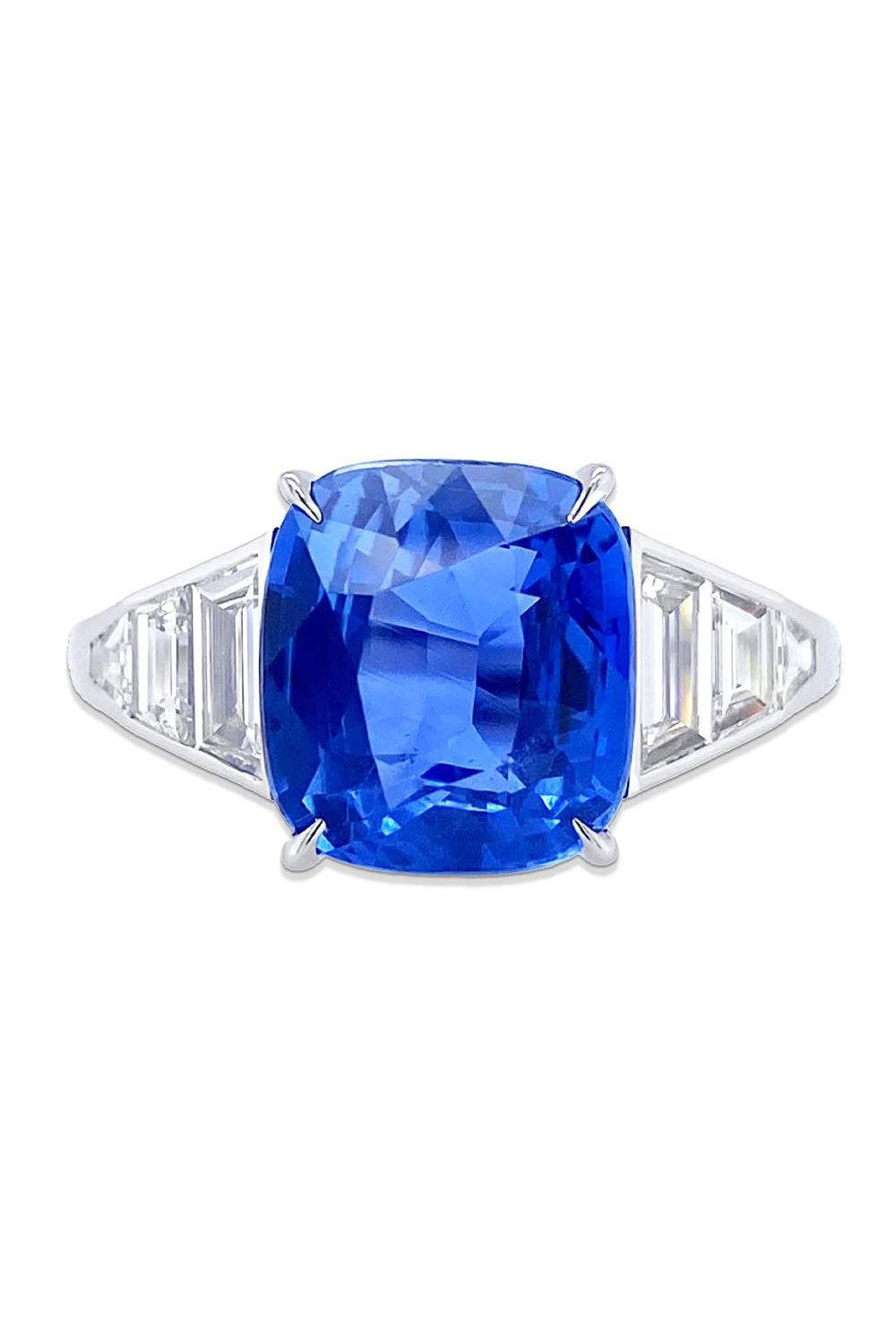 BAYCO-Sapphire Diamond Ring-PLATINUM