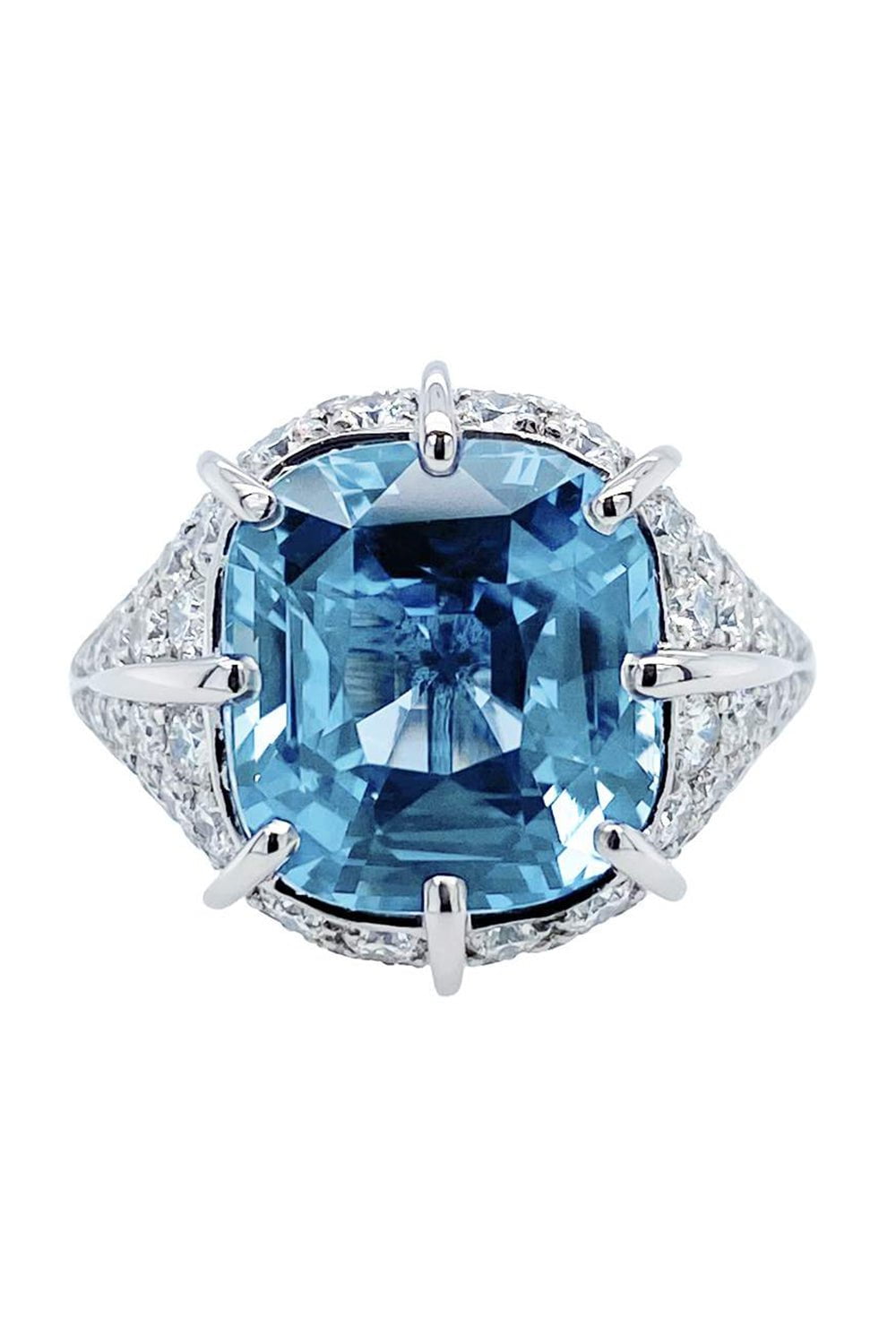 BAYCO-Sapphire Diamond Ring-PLATINUM