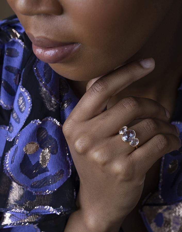 BAYCO-Natural Purple Sapphire Ring-ROSE GOLD