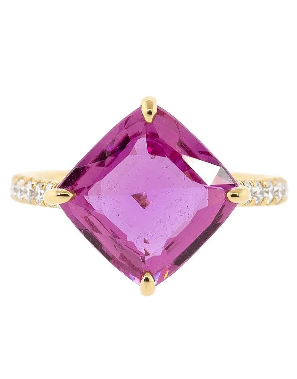 BAYCO-Cushion Pink Sapphire and Diamond Ring-ROSE GOLD