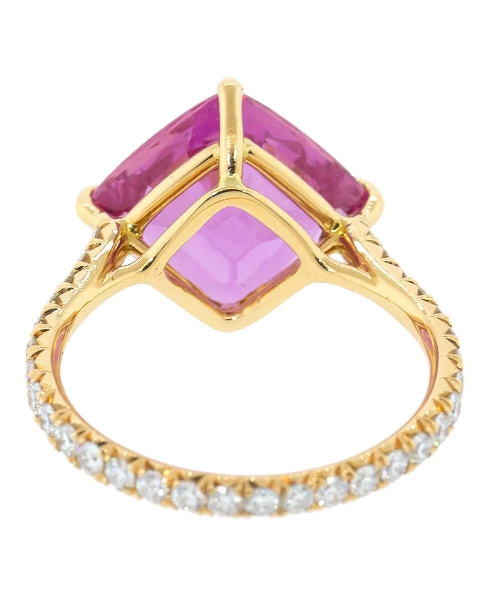 BAYCO-Cushion Pink Sapphire and Diamond Ring-ROSE GOLD