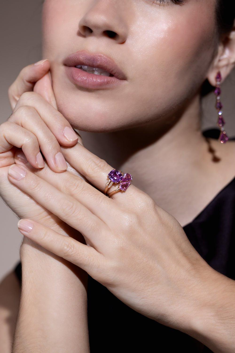 BAYCO-Pink Sapphire Ring-ROSE GOLD