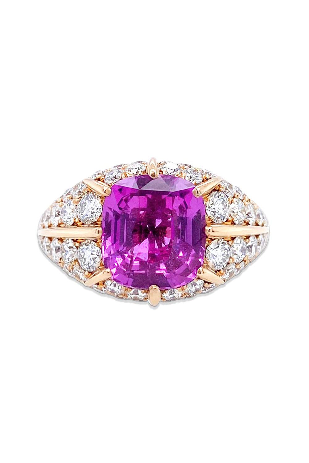 BAYCO-Pink Sapphire Diamond Ring-ROSE GOLD
