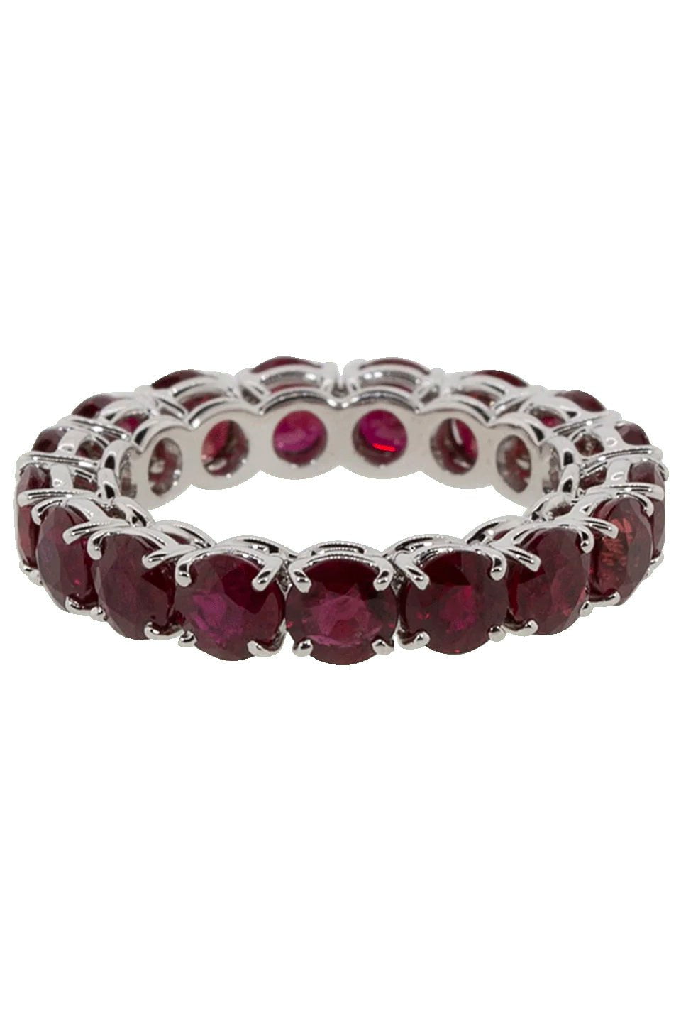 BAYCO-Ruby Eternity Ring-WHITE GOLD