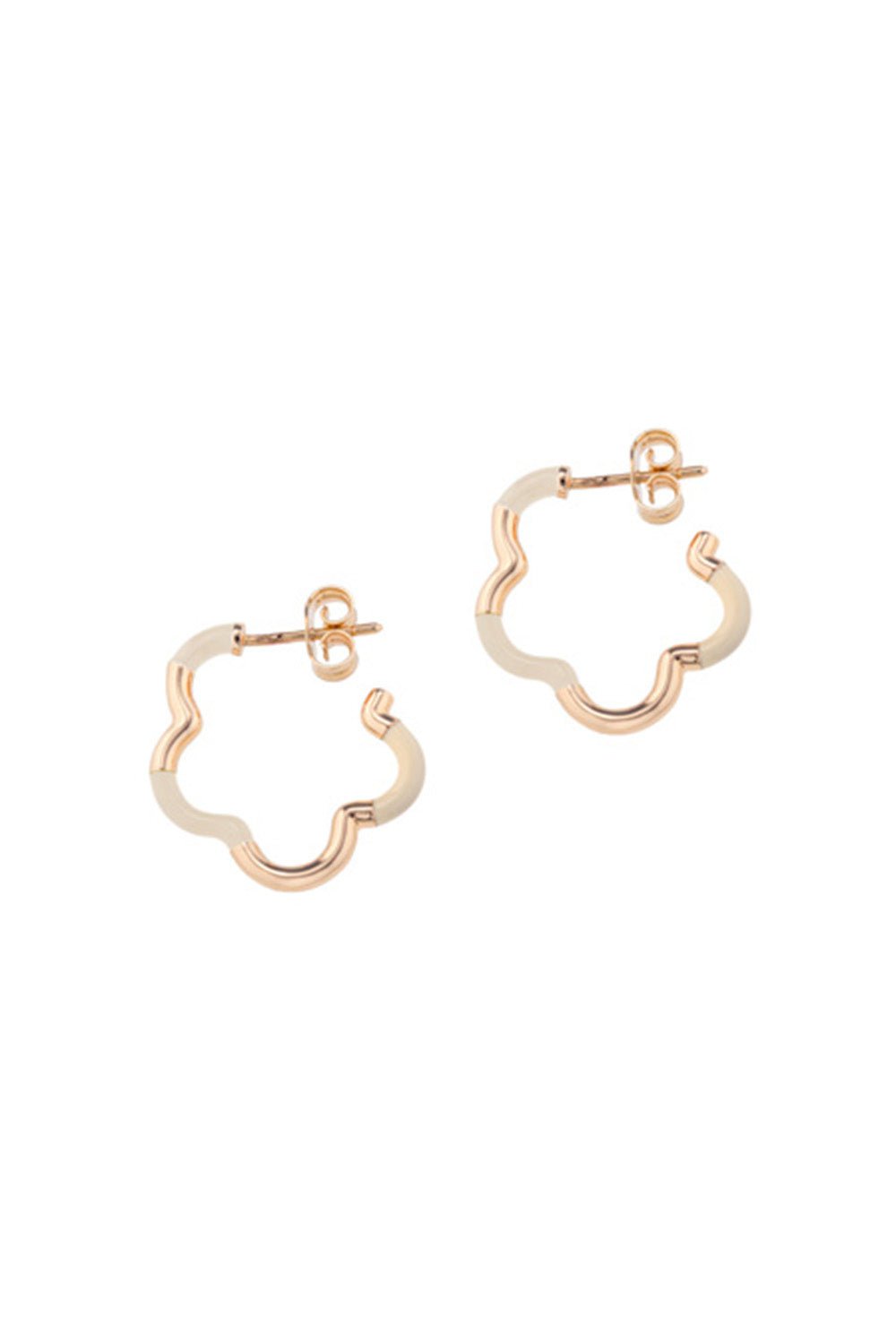 BEA BONGIASCA-B Multi Mini Hoop Earrings-YELLOW GOLD