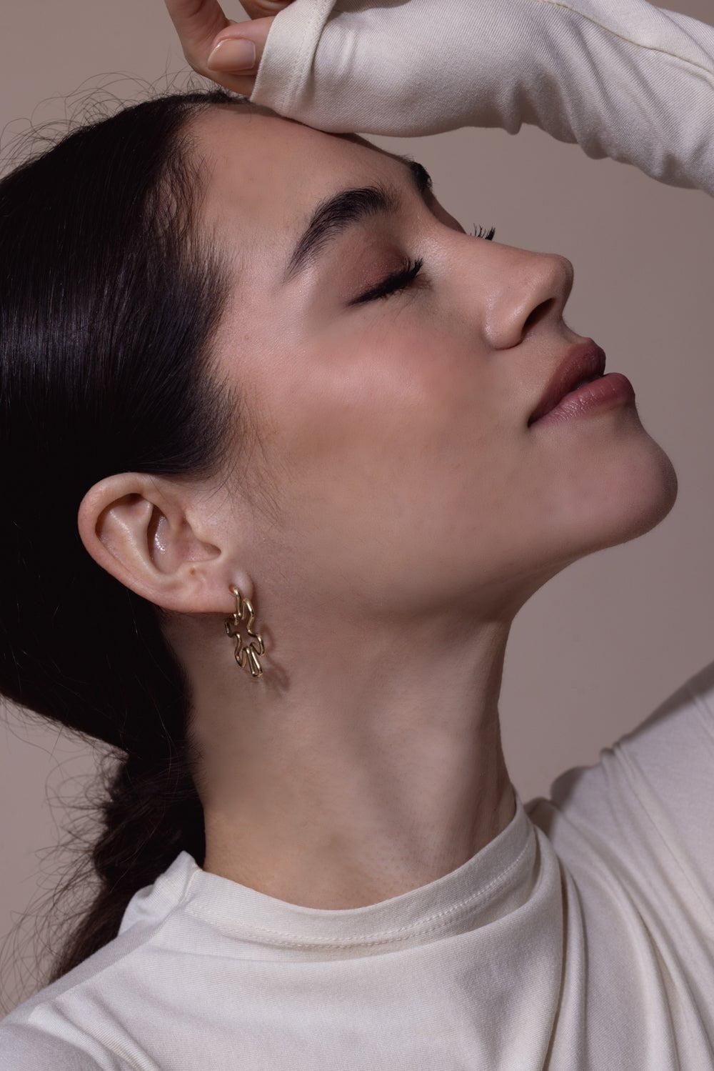 BEA BONGIASCA-Small Daisy Gold Earrings-YELLOW GOLD