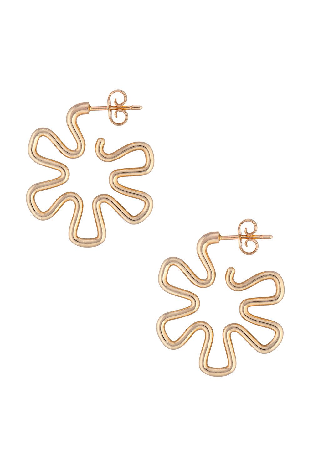 BEA BONGIASCA-Small Daisy Gold Earrings-YELLOW GOLD