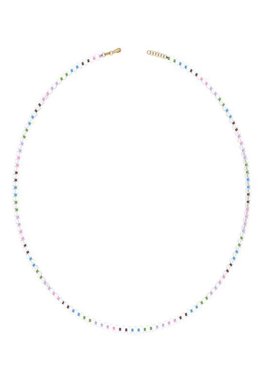 BEA BONGIASCA-Multi Colored B Beaded Long Necklace-YELLOW GOLD