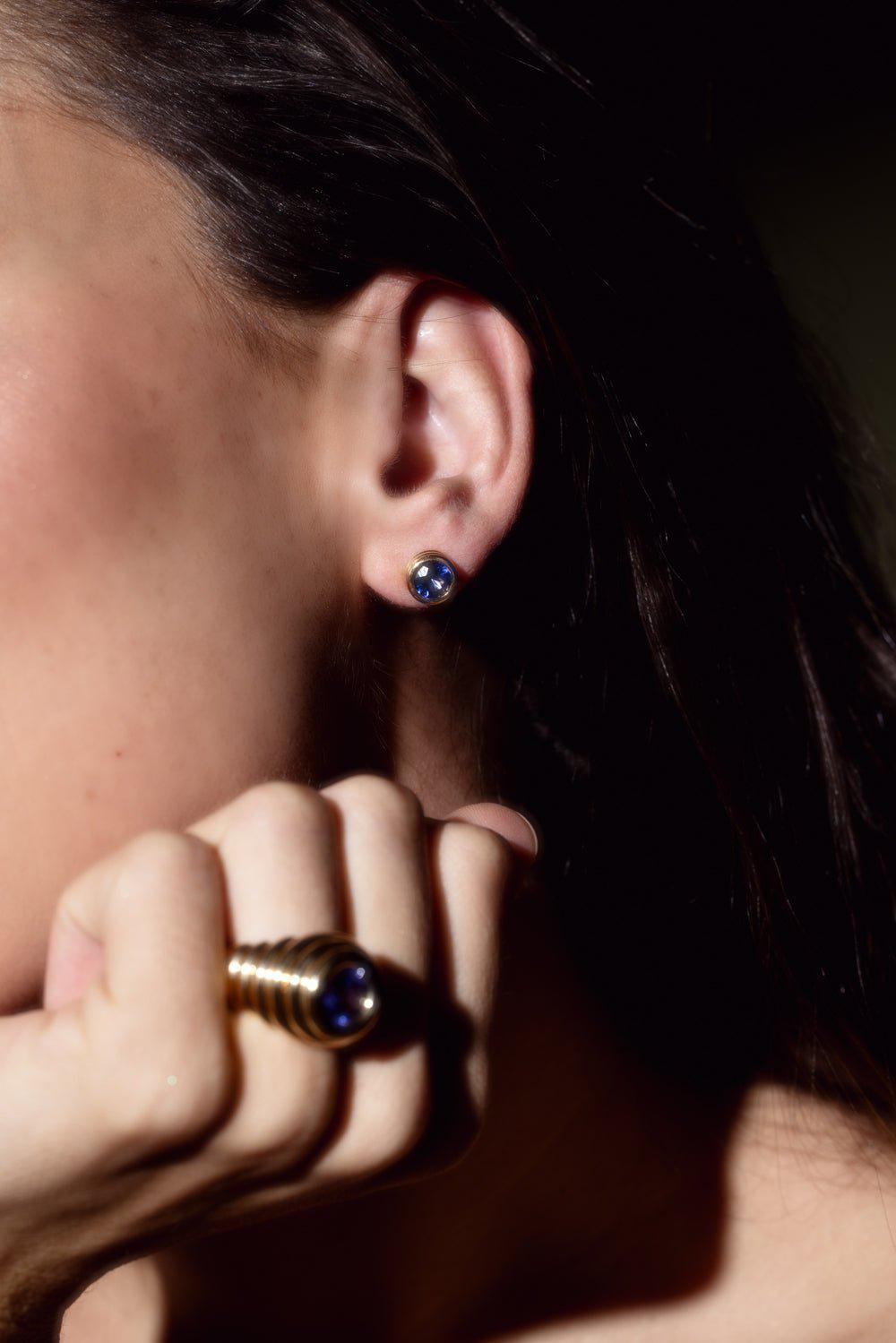 BECK JEWELS-Tanzanite Ripple Ring-YELLOW GOLD