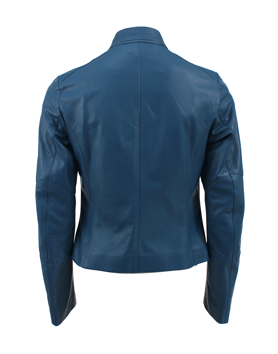 BELSTAFF-Asymmetric Zip Leather Jacket-