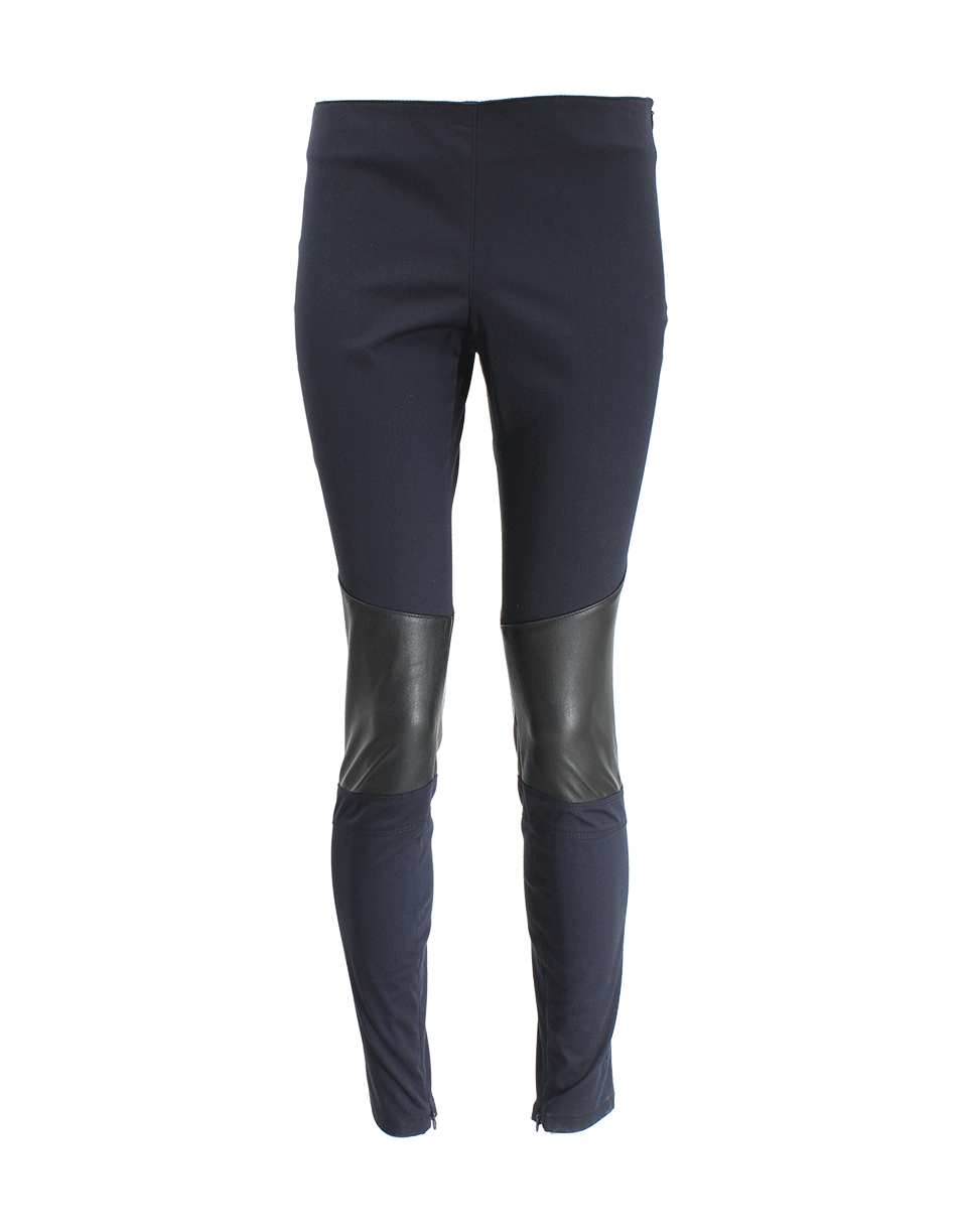 BELSTAFF-Leather Knee Stretch Leggings-