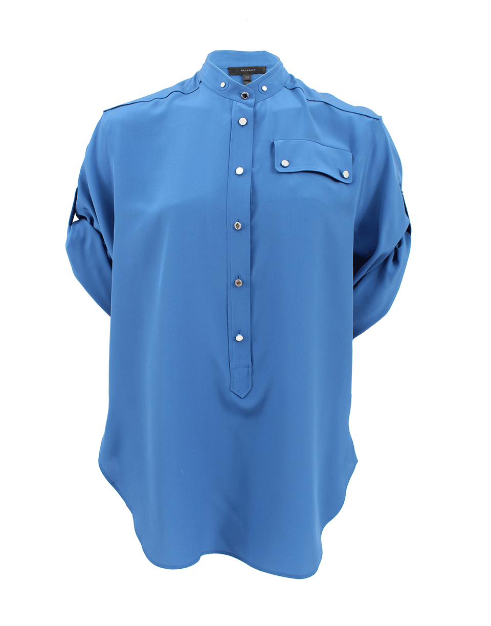 BELSTAFF-Round Hem Loose Henley-