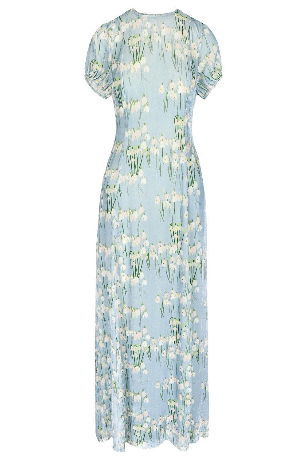 Roxy Dress-SNOWDROP/WINTER BLUE-36-CLOTHINGDRESSCOCKTAIL-BERNADETTE