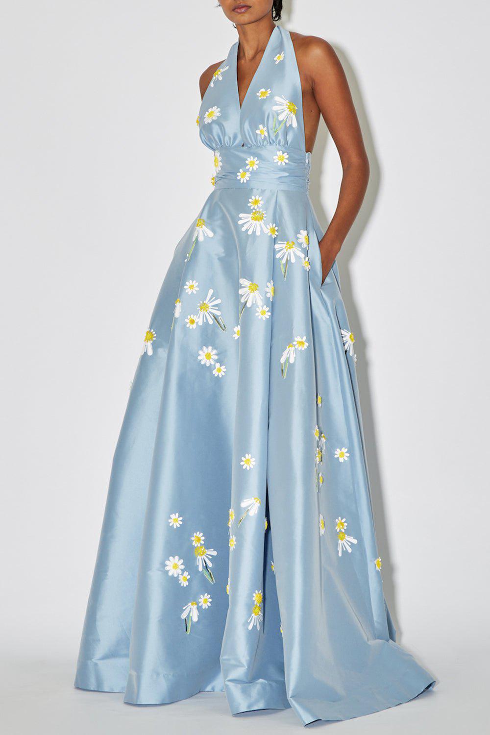 BERNADETTE-Monroe Embroidered Gown-