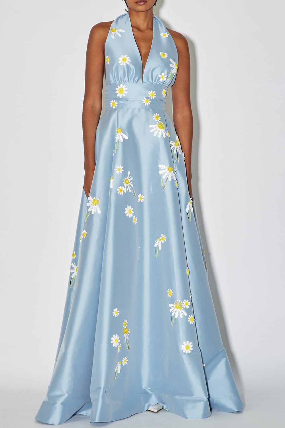BERNADETTE-Monroe Embroidered Gown-