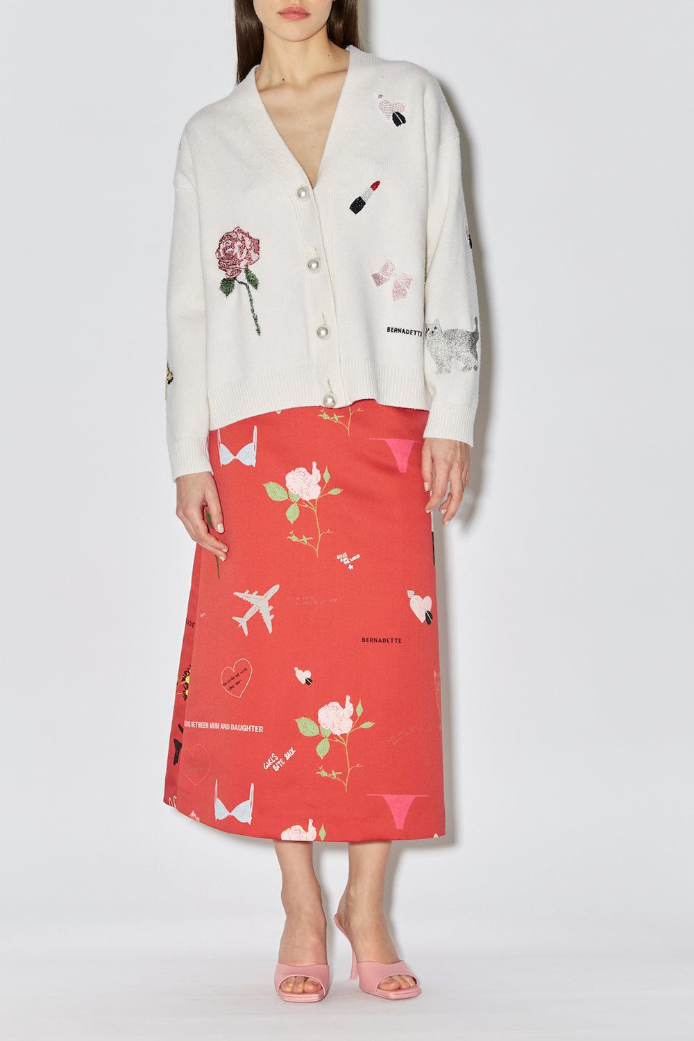 BERNADETTE-Celeste Embroidered Cardigan-