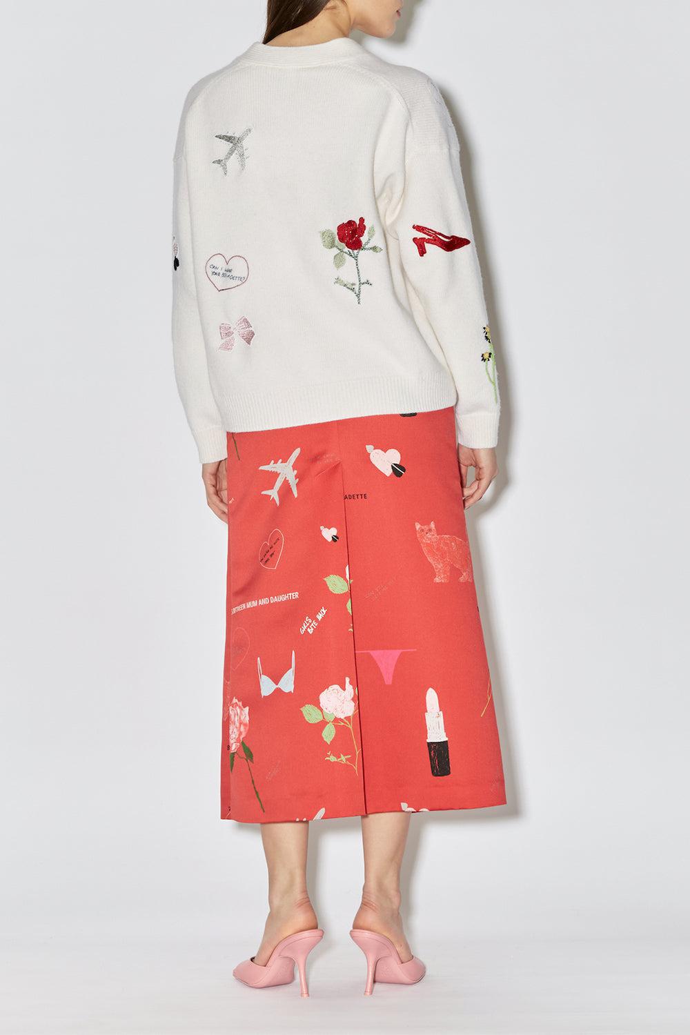 BERNADETTE-Celeste Embroidered Cardigan-