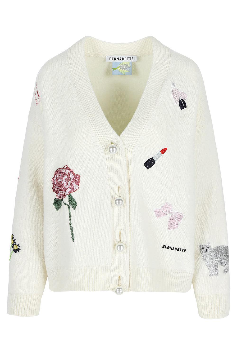 BERNADETTE-Celeste Embroidered Cardigan-