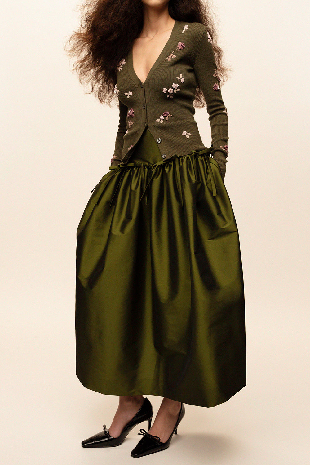  Karybelle Floral Embroidered Cardigan-GREEN-XS-CLOTHINGTOPCARDIGAN-BERNADETTE 