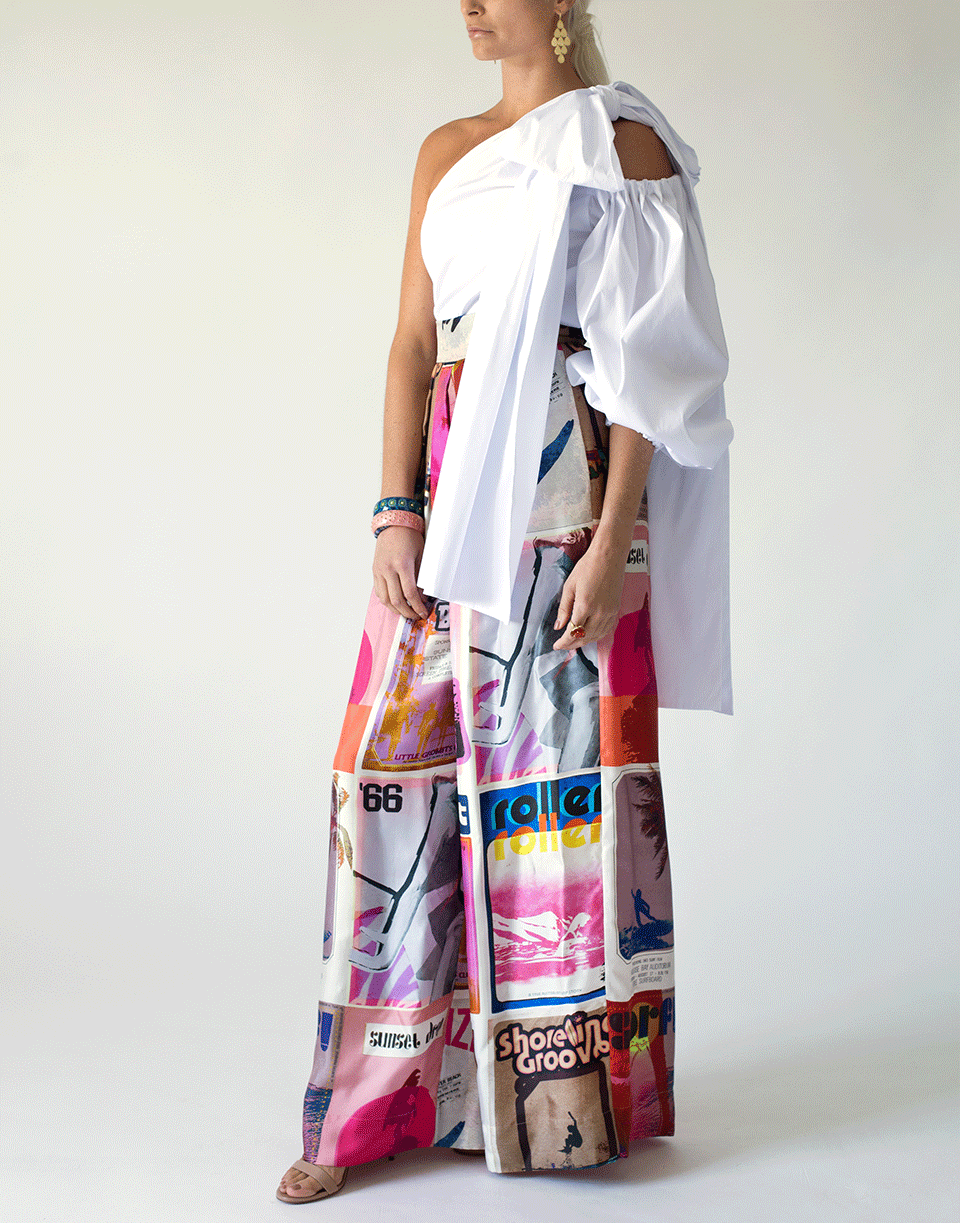 BERNADETTE-One Shoulder Tom Bow Top-